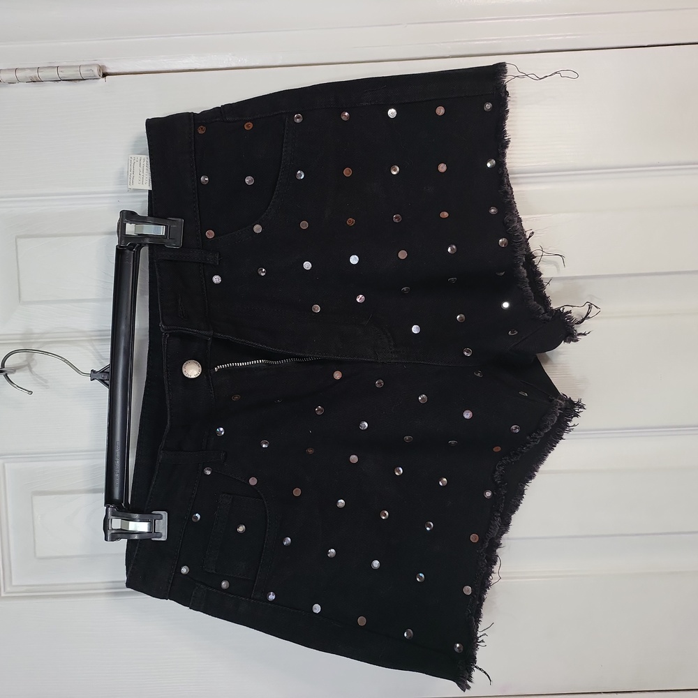 SHEIN Black Denim Shorts Size 0XL